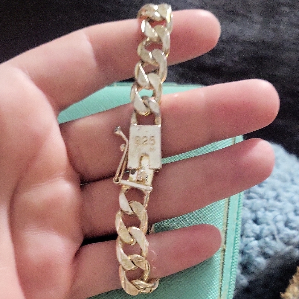 Chunky Silver Cuban Link Bracelet